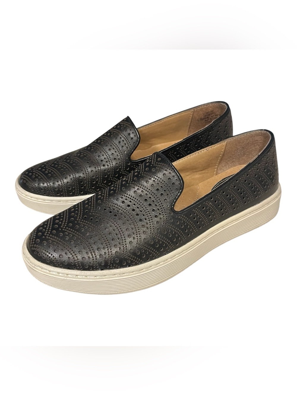Sofft Somers Dark Brown Women’s Sz 6.5 Leather Slip-On Comfort Sneakers EUC